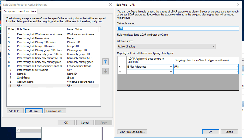 UPN Configuration