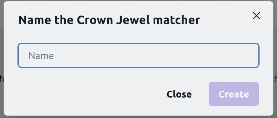 Create Matcher Name